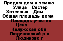 Продам дом и землю › Улица ­ Сестер Хотеевых › Дом ­ 48 › Общая площадь дома ­ 100 › Площадь участка ­ 20 › Цена ­ 3 600 000 - Калужская обл., Людиновский р-н, Людиново г. Недвижимость » Дома, коттеджи, дачи продажа   